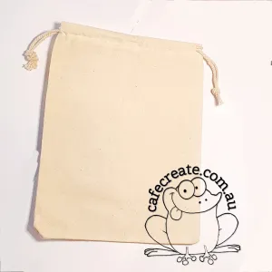 Calico Drawstring Bag Medium