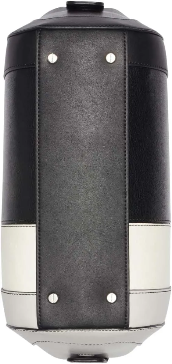 Calvin Klein Women's Wren Top Zip Satchel – 2 in 1, Vegan Leather, 4 Pockets