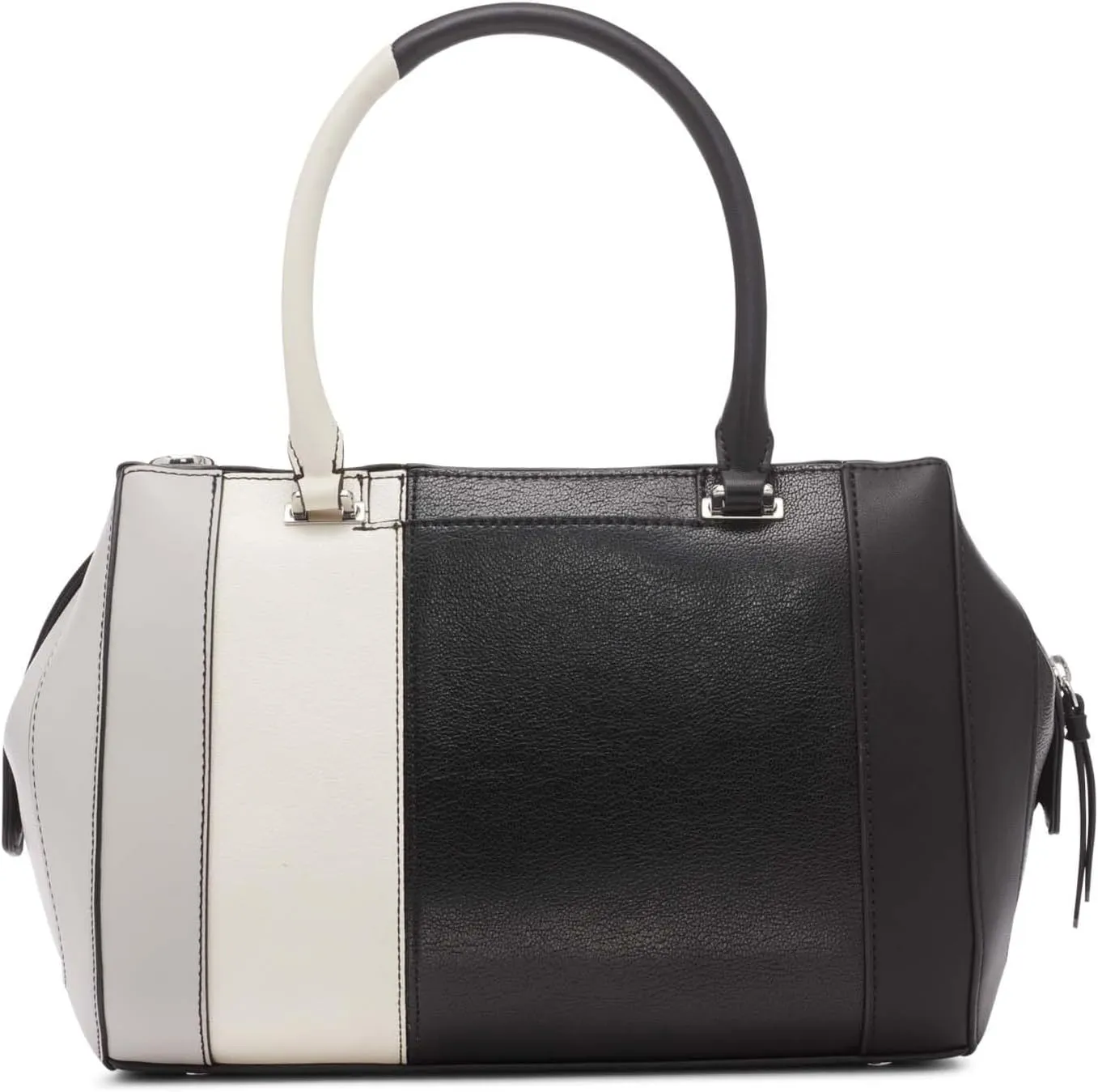 Calvin Klein Women's Wren Top Zip Satchel – 2 in 1, Vegan Leather, 4 Pockets
