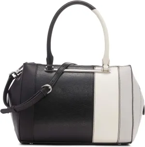 Calvin Klein Women's Wren Top Zip Satchel – 2 in 1, Vegan Leather, 4 Pockets