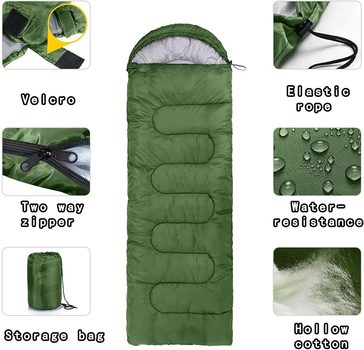 Camping Sleeping Bag - Lightweight Backpacking Sleeping Bag for Adults Boys and Girls, Waterproof Camping Gear Equipment, Traveling, and Outdoors
