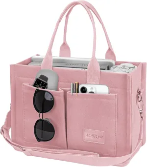 Canvas Tote Bag for Women Multi Pockets Crossbody Womens Tote Bags Trendy Satchel Handbag Everything Everyday Bag