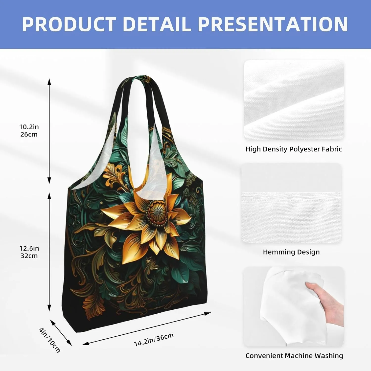 Canvas Tote Bag Lightweight Reusable Grocery Shopping Bag 3D Snake Handbag for Women Men