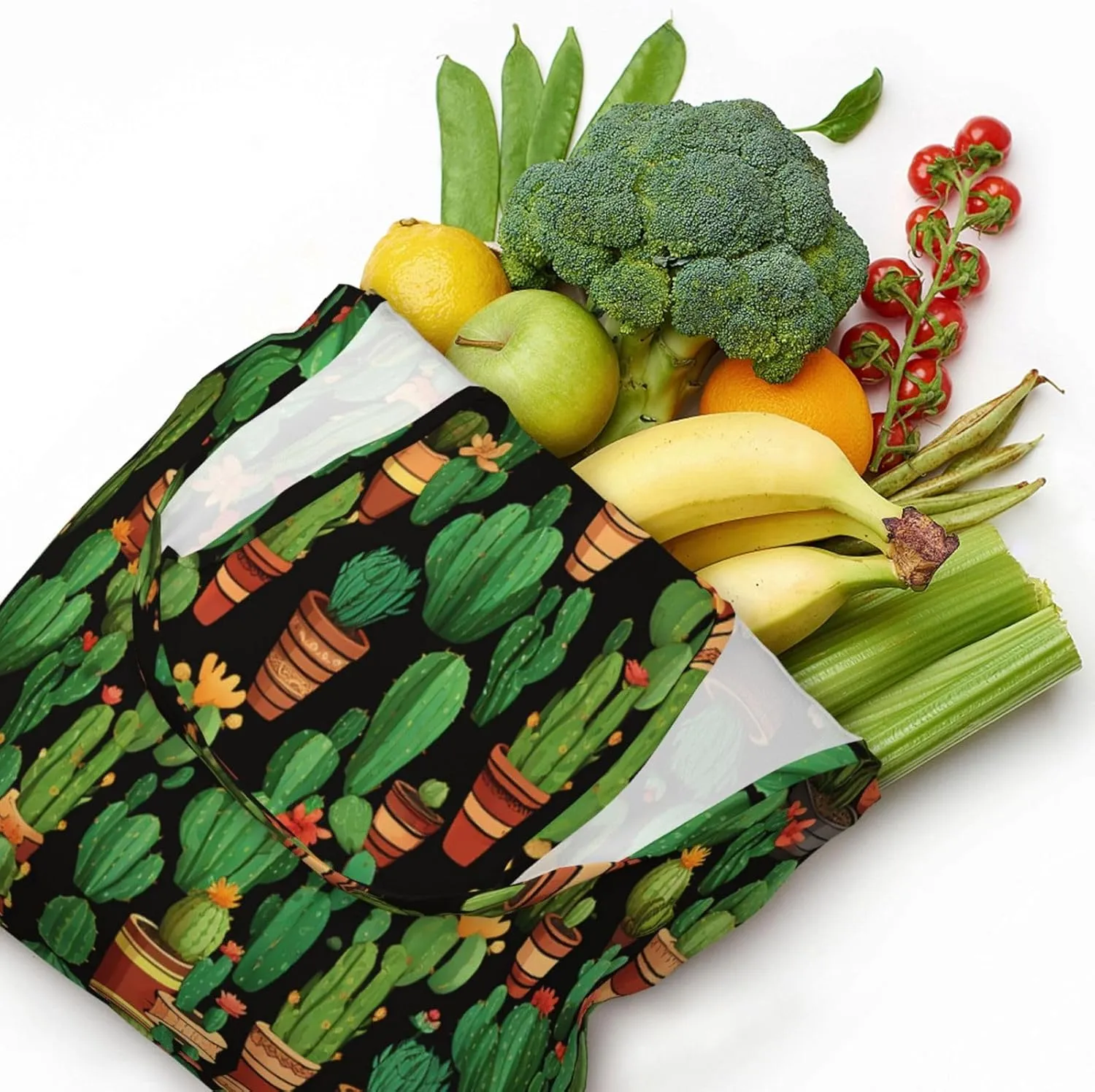 Canvas Tote Bag Lightweight Reusable Grocery Shopping Bag 3D Snake Handbag for Women Men