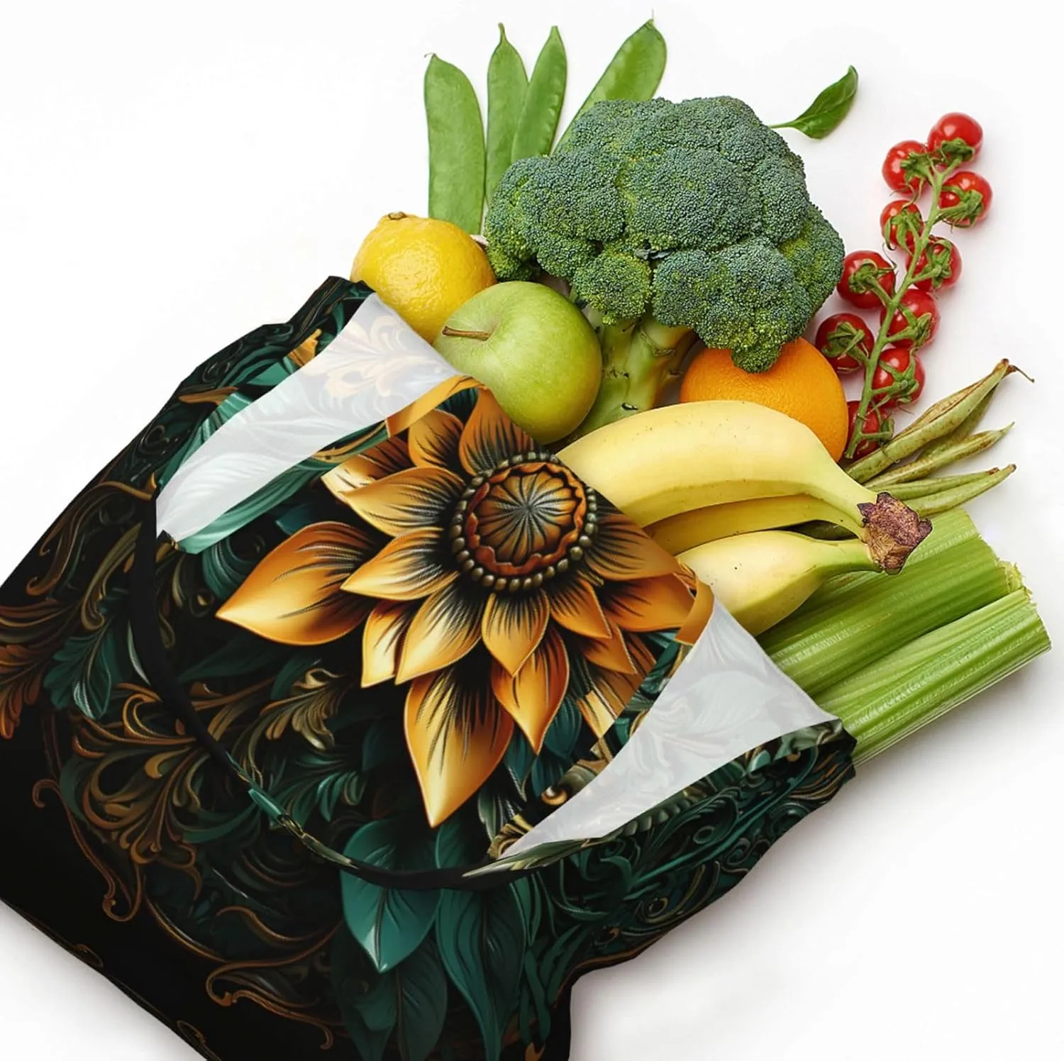 Canvas Tote Bag Lightweight Reusable Grocery Shopping Bag 3D Snake Handbag for Women Men