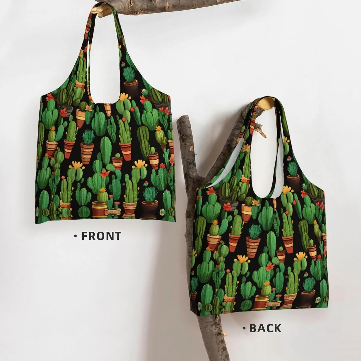 Canvas Tote Bag Lightweight Reusable Grocery Shopping Bag 3D Snake Handbag for Women Men