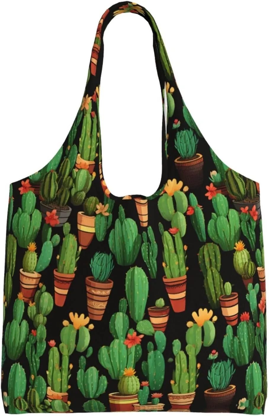 Canvas Tote Bag Lightweight Reusable Grocery Shopping Bag 3D Snake Handbag for Women Men