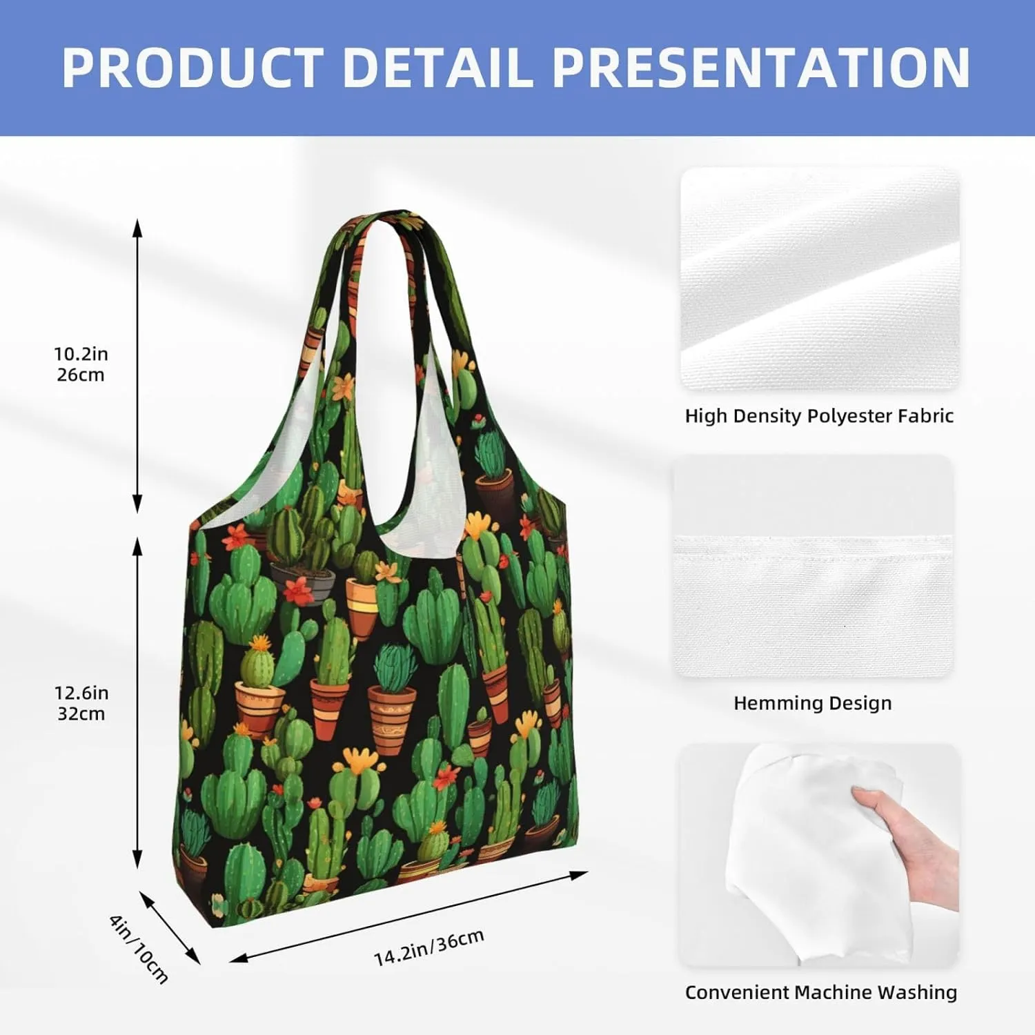 Canvas Tote Bag Lightweight Reusable Grocery Shopping Bag 3D Snake Handbag for Women Men