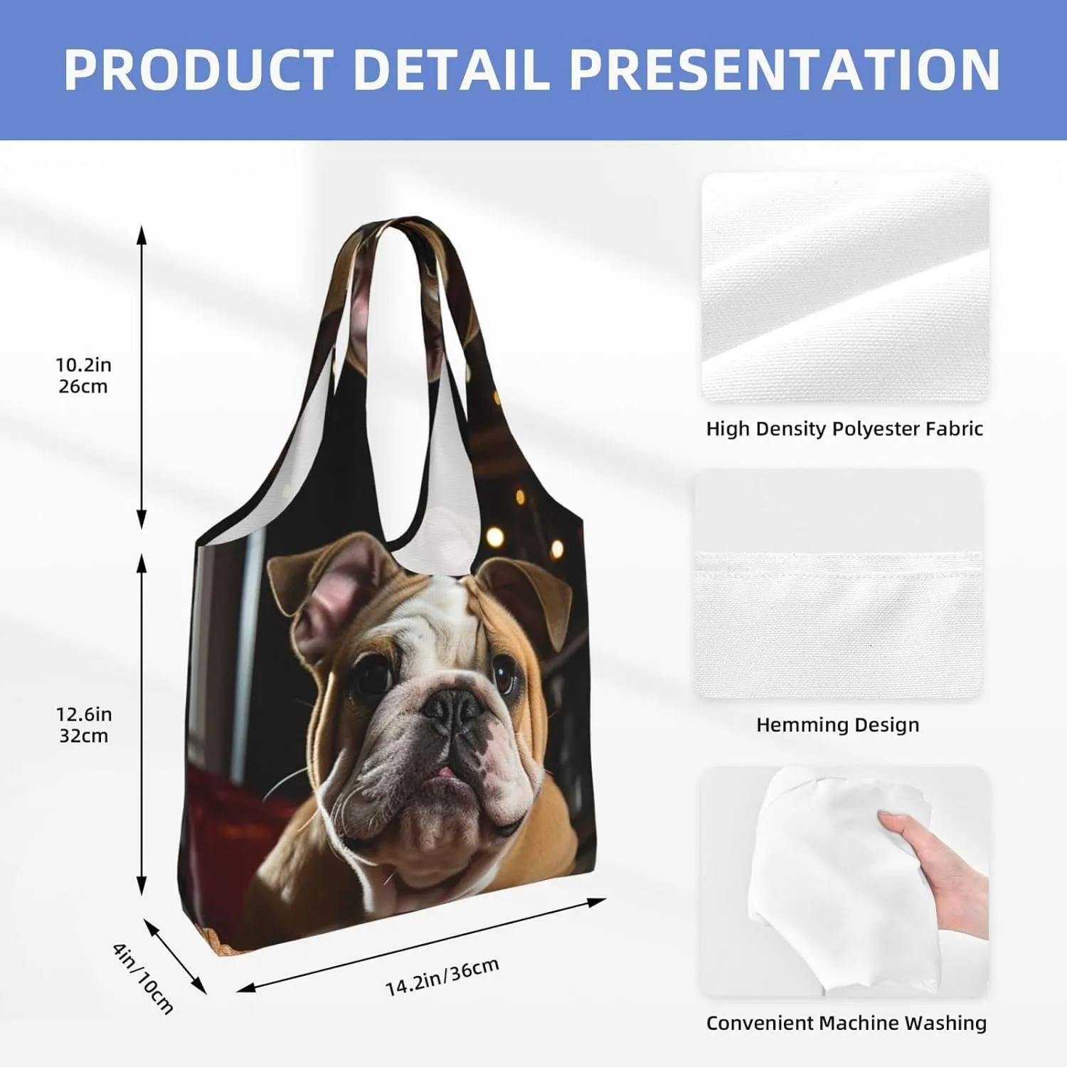 Canvas Tote Bag Lightweight Reusable Grocery Shopping Bag Candies on the Table Handbag for Women Men