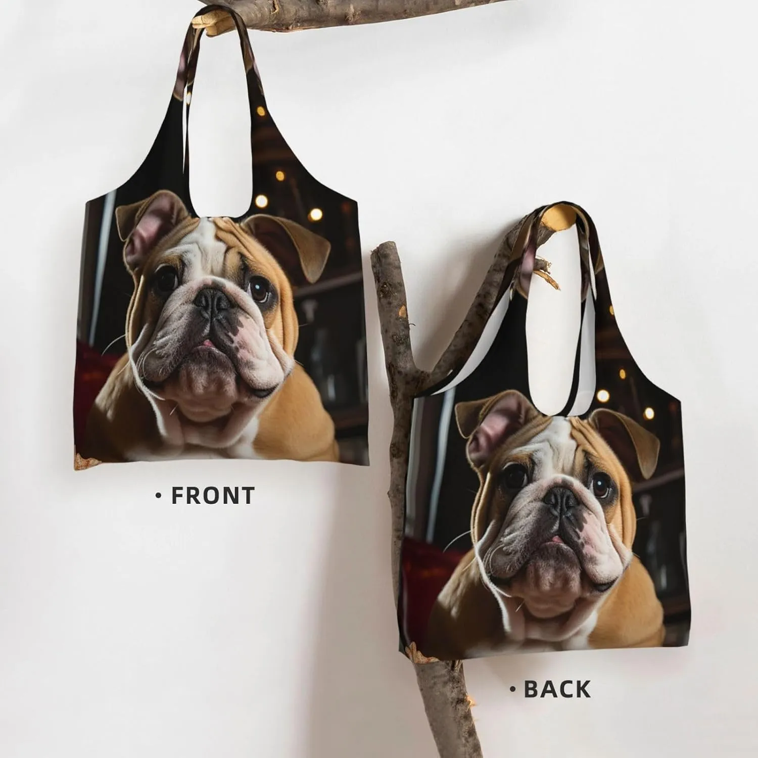 Canvas Tote Bag Lightweight Reusable Grocery Shopping Bag Candies on the Table Handbag for Women Men