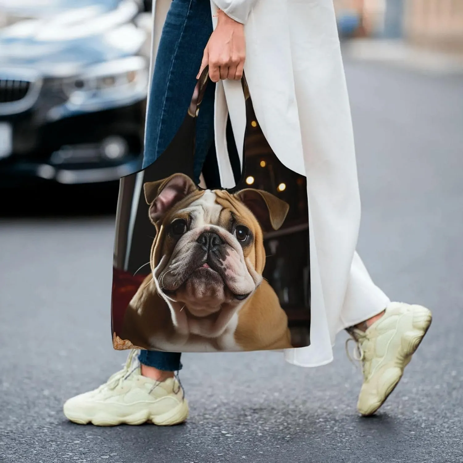 Canvas Tote Bag Lightweight Reusable Grocery Shopping Bag Candies on the Table Handbag for Women Men