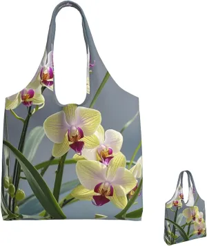 Canvas Tote Bag Lightweight Reusable Grocery Shopping Bag Dreamy Gradient Mermaid Scales Handbag for Women Men