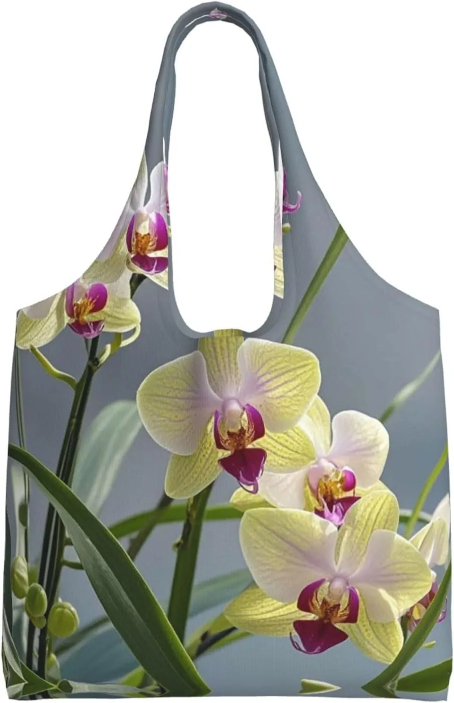 Canvas Tote Bag Lightweight Reusable Grocery Shopping Bag Dreamy Gradient Mermaid Scales Handbag for Women Men