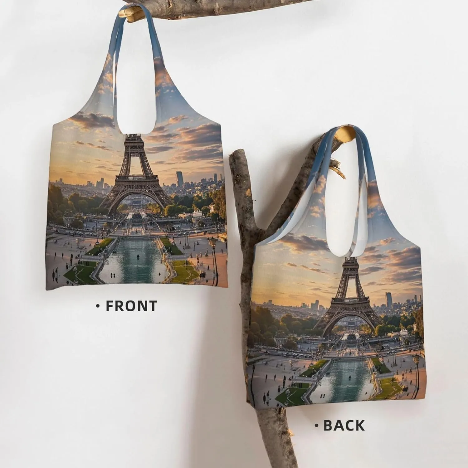 Canvas Tote Bag Lightweight Reusable Grocery Shopping Bag Golden Retriever dogs puppies pets Handbag for Women Men
