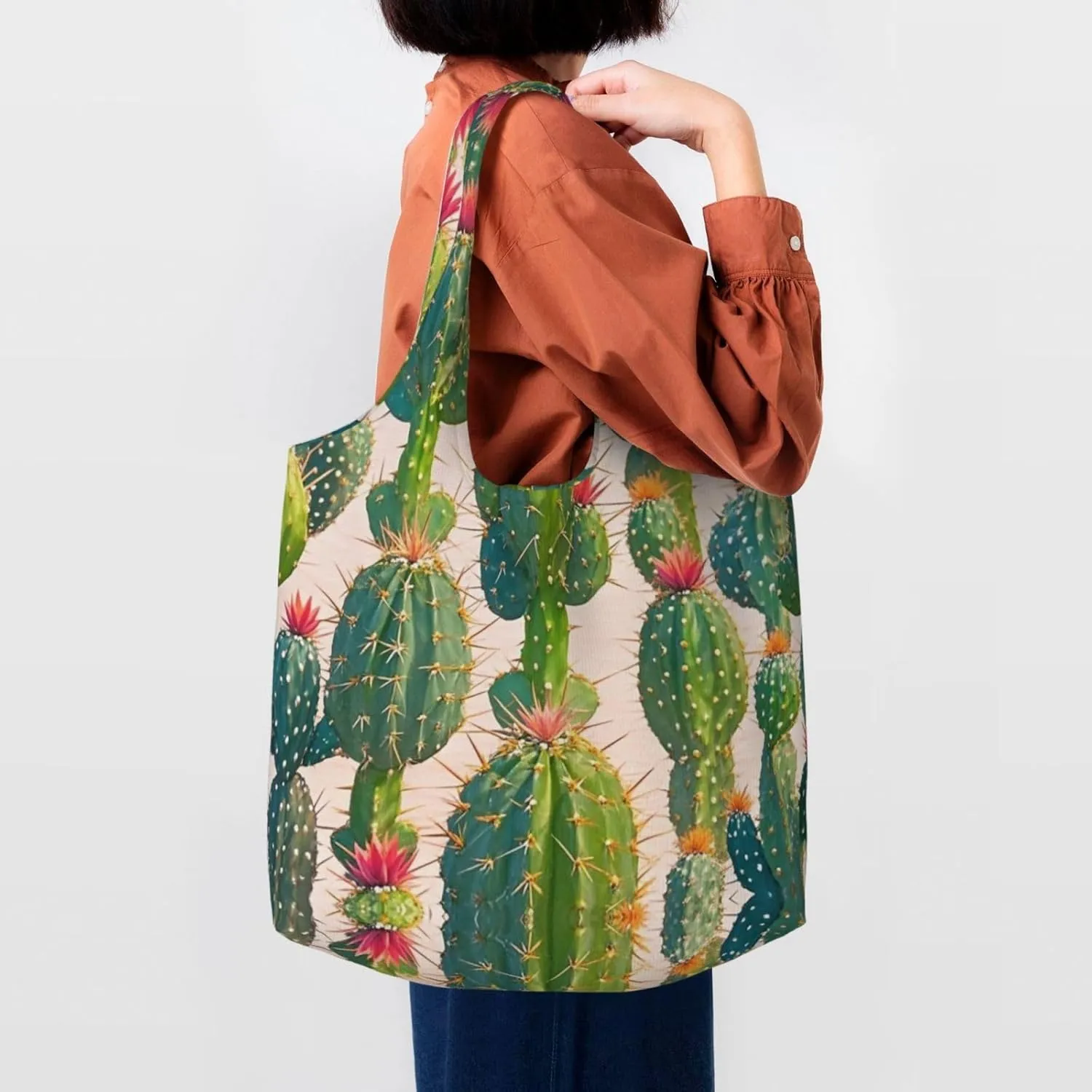 Canvas Tote Bag Lightweight Reusable Grocery Shopping Bag Heaps of Orange Monarch Butterflies Handbag for Women Men