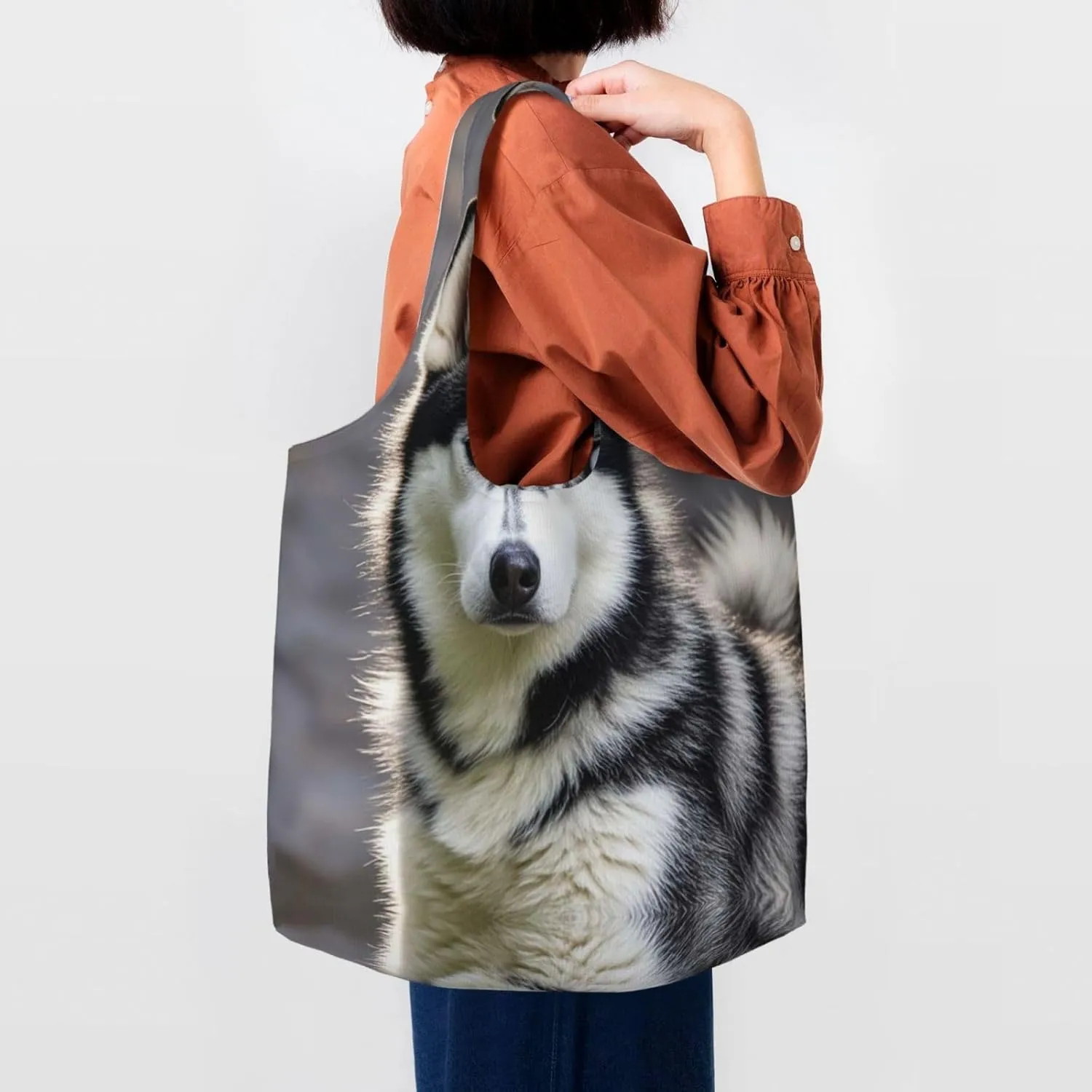 Canvas Tote Bag Lightweight Reusable Grocery Shopping Bag Jewel dragonfly Handbag for Women Men