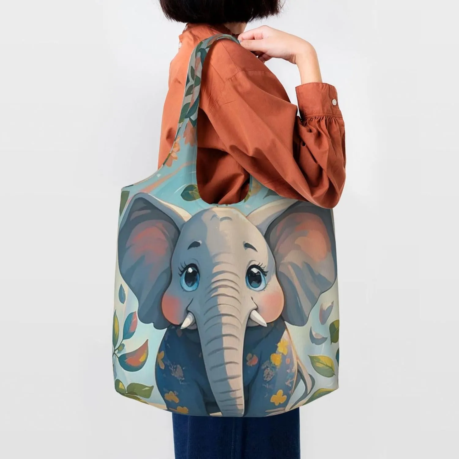 Canvas Tote Bag Lightweight Reusable Grocery Shopping Bag Pitbull Dogs Handbag for Women Men