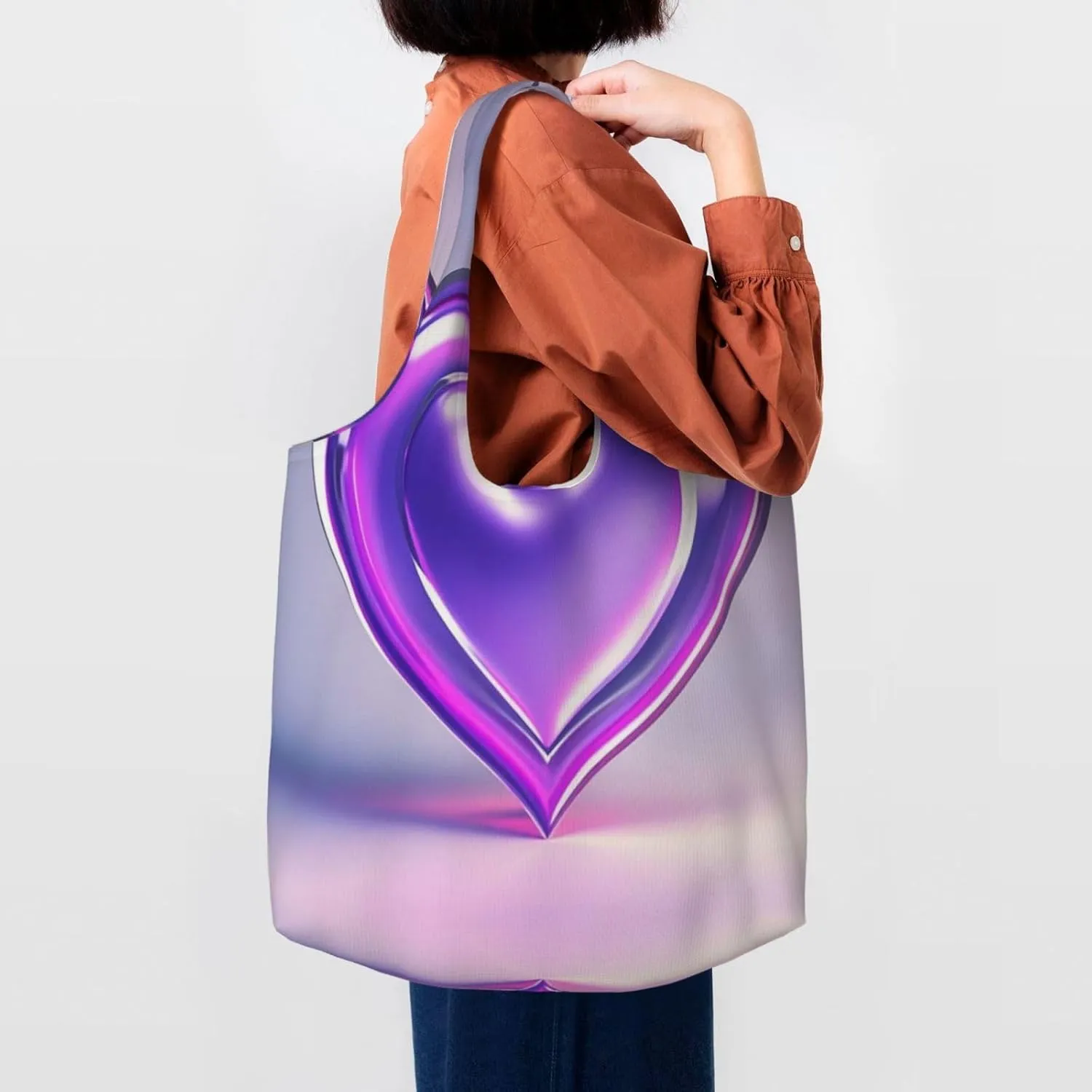 Canvas Tote Bag Lightweight Reusable Grocery Shopping Bag Sheep Handbag for Women Men