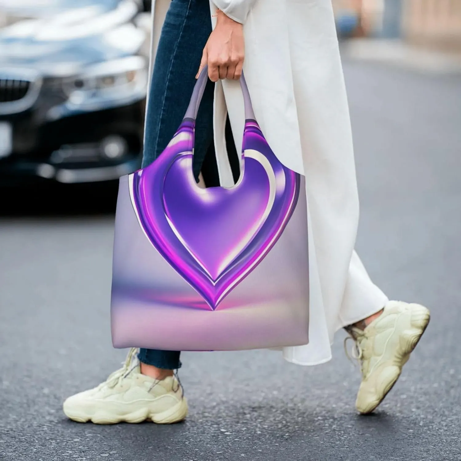Canvas Tote Bag Lightweight Reusable Grocery Shopping Bag Sheep Handbag for Women Men