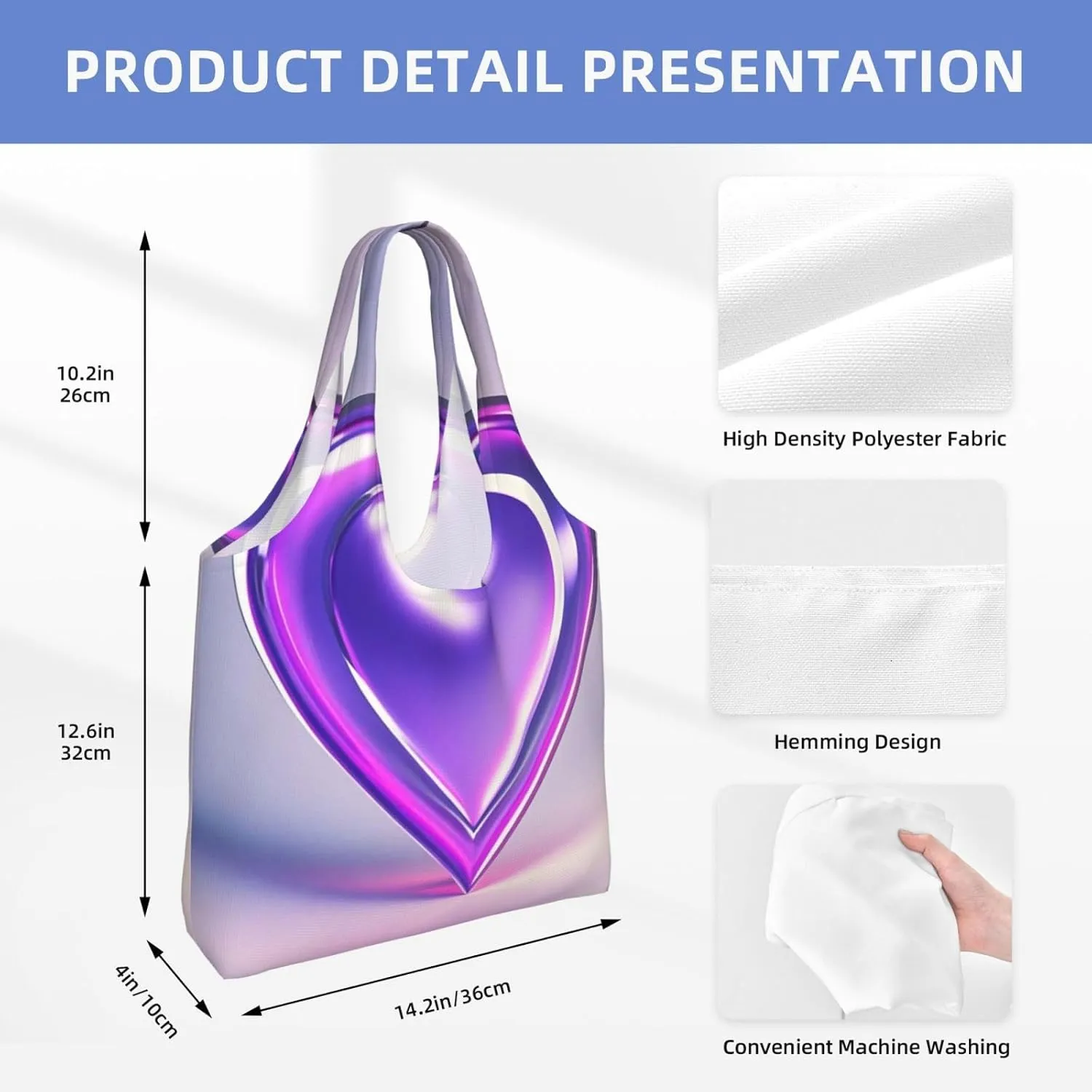 Canvas Tote Bag Lightweight Reusable Grocery Shopping Bag Sheep Handbag for Women Men