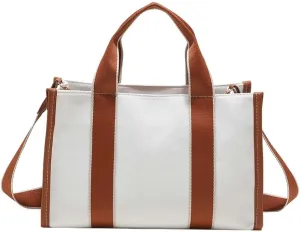 Canvas Tote Bags for Women Casual Large Work Handbags Shoulder Crossbody Purse Bag Top Handle Satchel