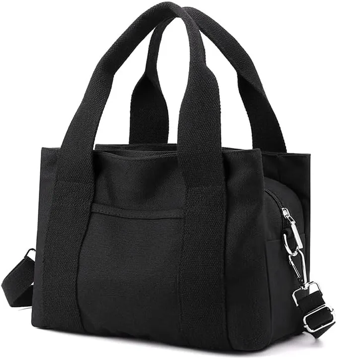 Canvas Tote Bags for Women Shoulder Hobo Bags Handbags Purse Big Satchel Purses Multi-pockets Casual Work Bags 2023