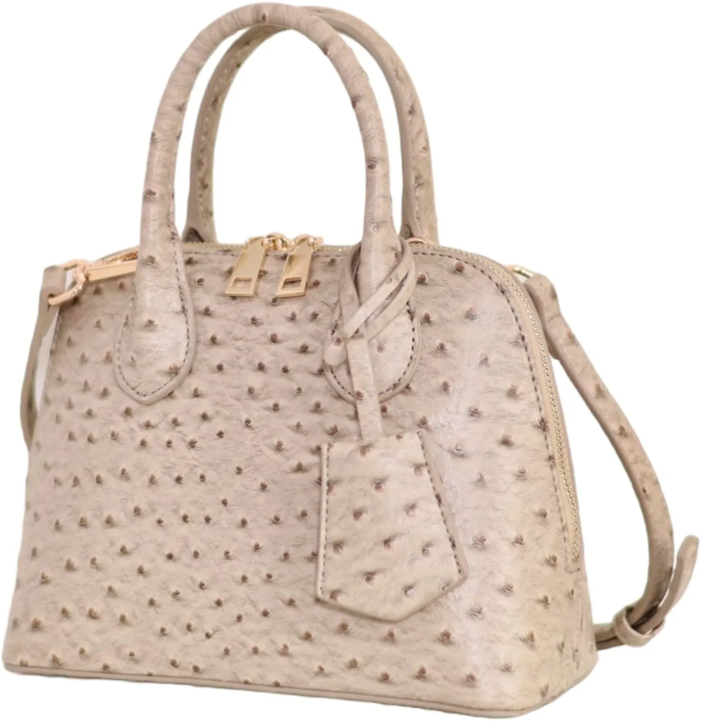 Carrot's Den Small Handbag, Purse for Women | Cute Dome Satchel Crossbody with Adjustable Strap, Pocket, and Keychain