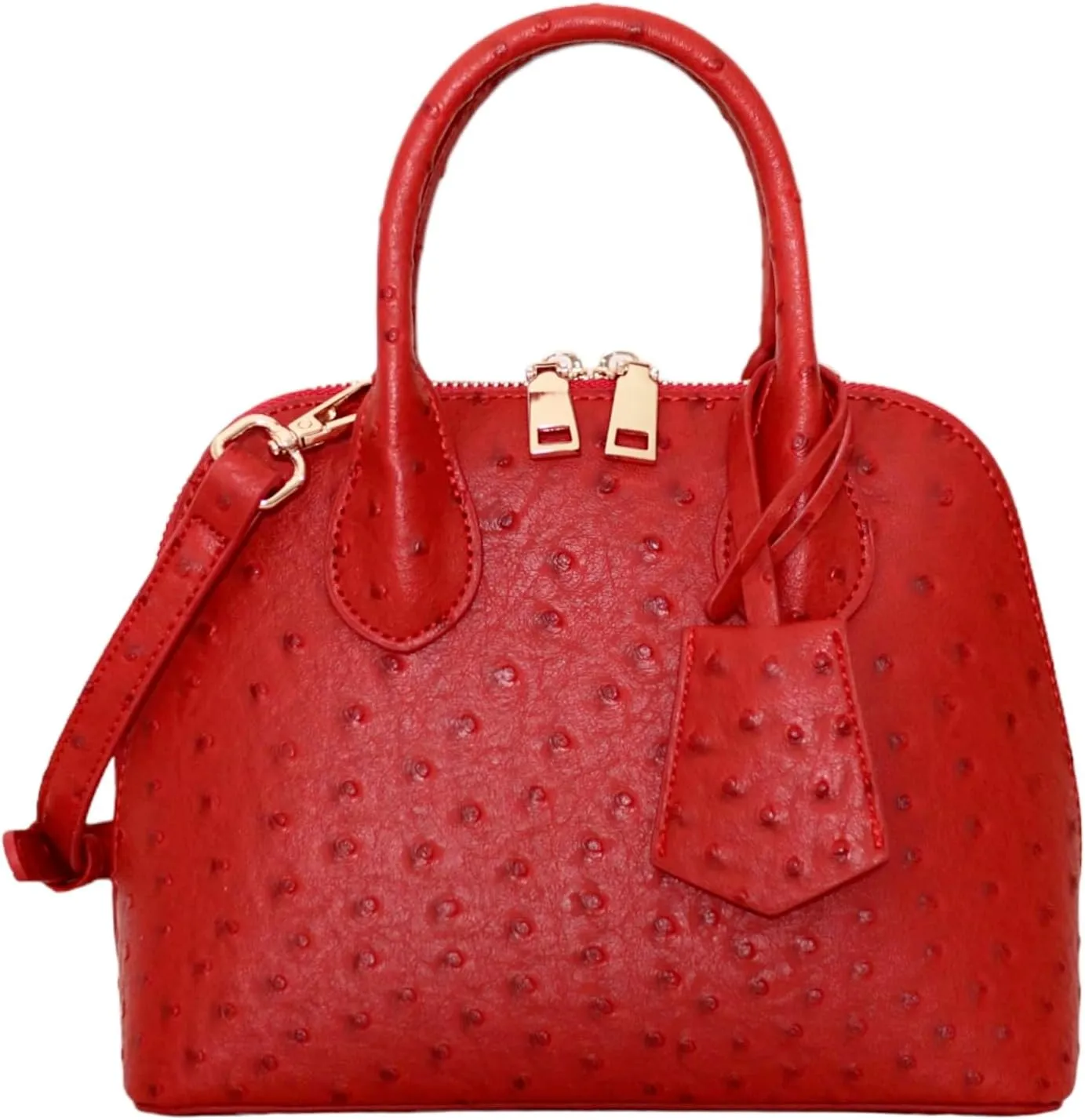 Carrot's Den Small Handbag, Purse for Women | Cute Dome Satchel Crossbody with Adjustable Strap, Pocket, and Keychain