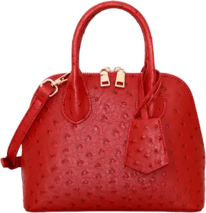 Carrot's Den Small Handbag, Purse for Women | Cute Dome Satchel Crossbody with Adjustable Strap, Pocket, and Keychain