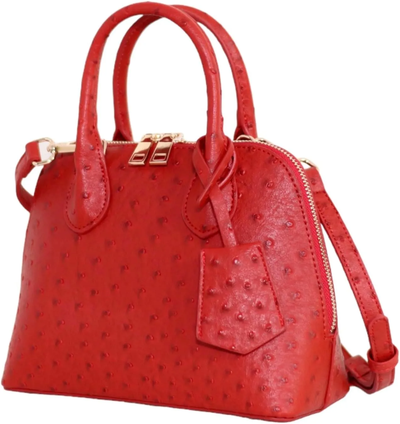 Carrot's Den Small Handbag, Purse for Women | Cute Dome Satchel Crossbody with Adjustable Strap, Pocket, and Keychain