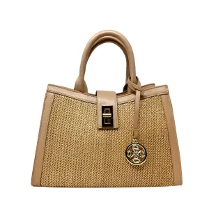 Cartera satchel Camila para mujer color beige