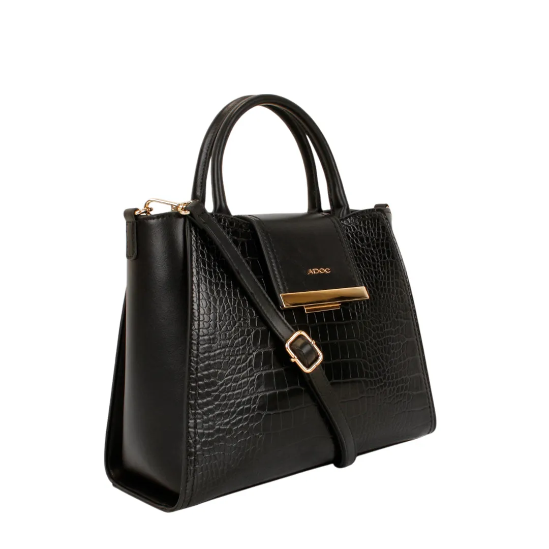 Cartera satchel Edel para mujer color negro