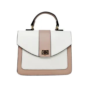 Cartera satchel Frankie para mujer color blanco