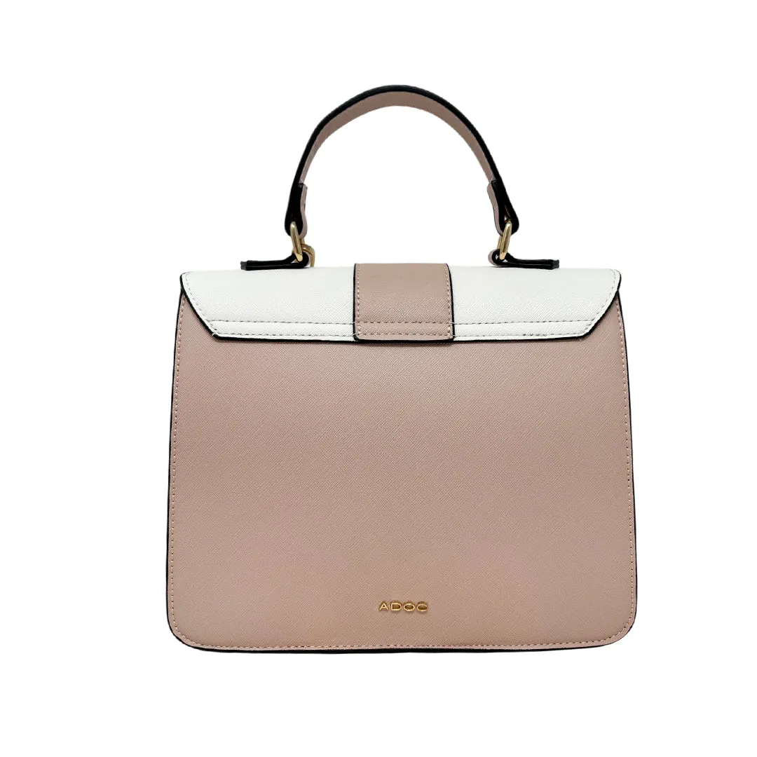 Cartera satchel Frankie para mujer color blanco