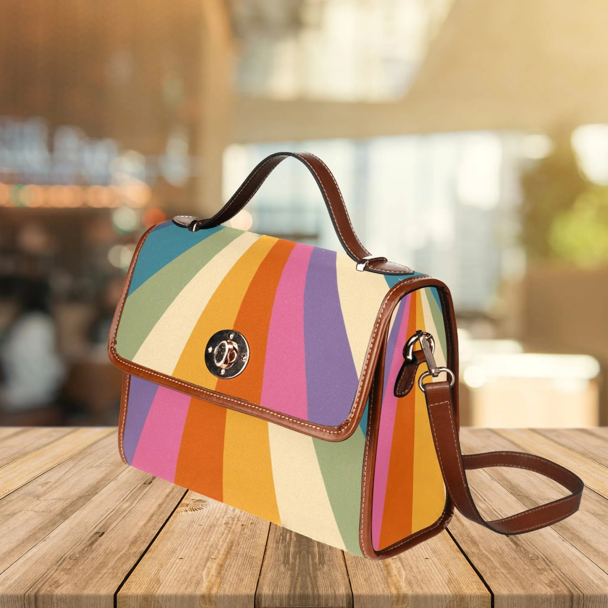 Cascading Sun Rays | Canvas Satchel Bag