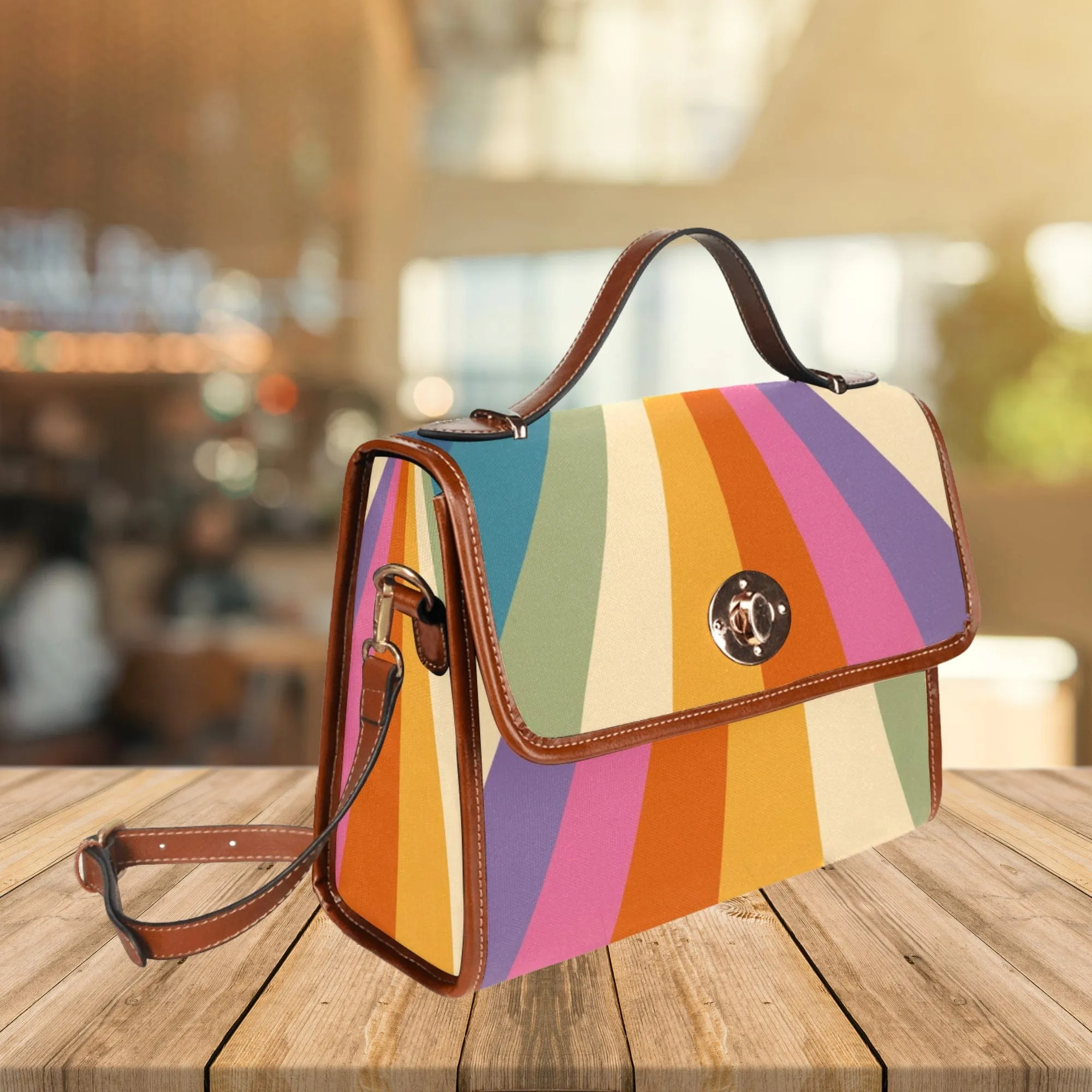 Cascading Sun Rays | Canvas Satchel Bag