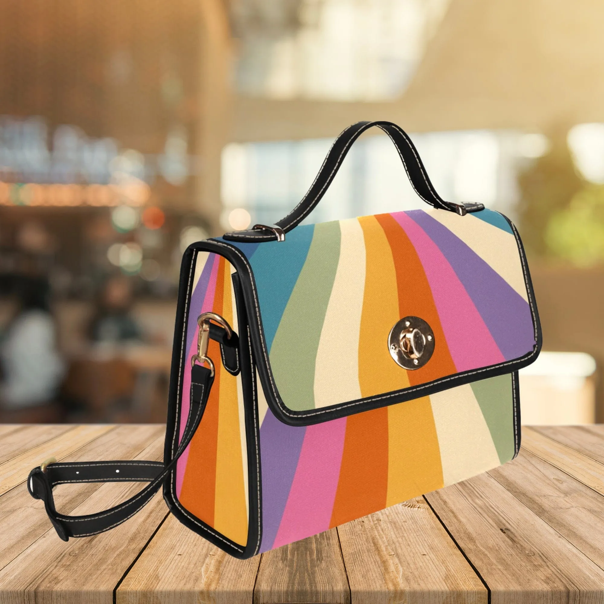 Cascading Sun Rays | Canvas Satchel Bag