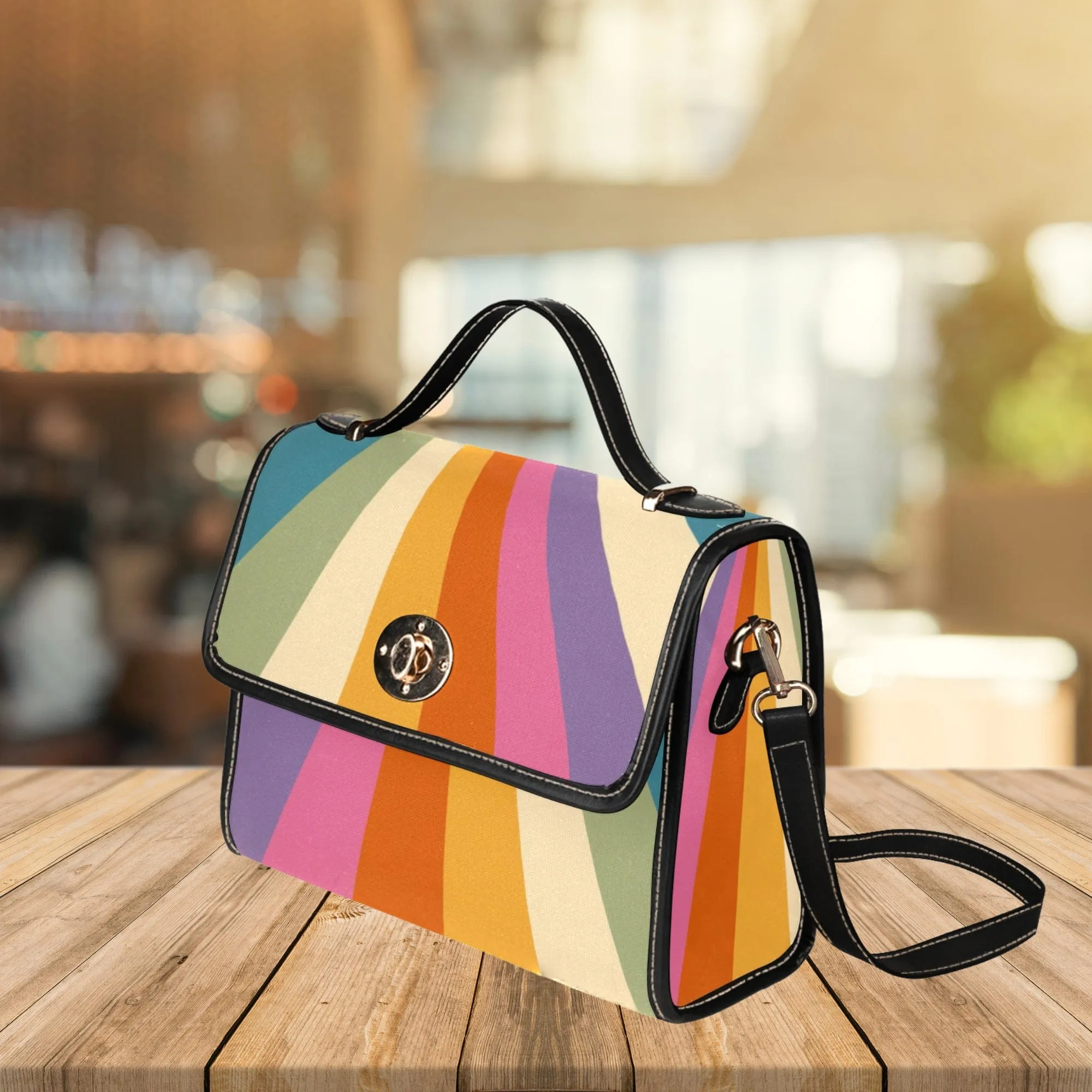 Cascading Sun Rays | Canvas Satchel Bag