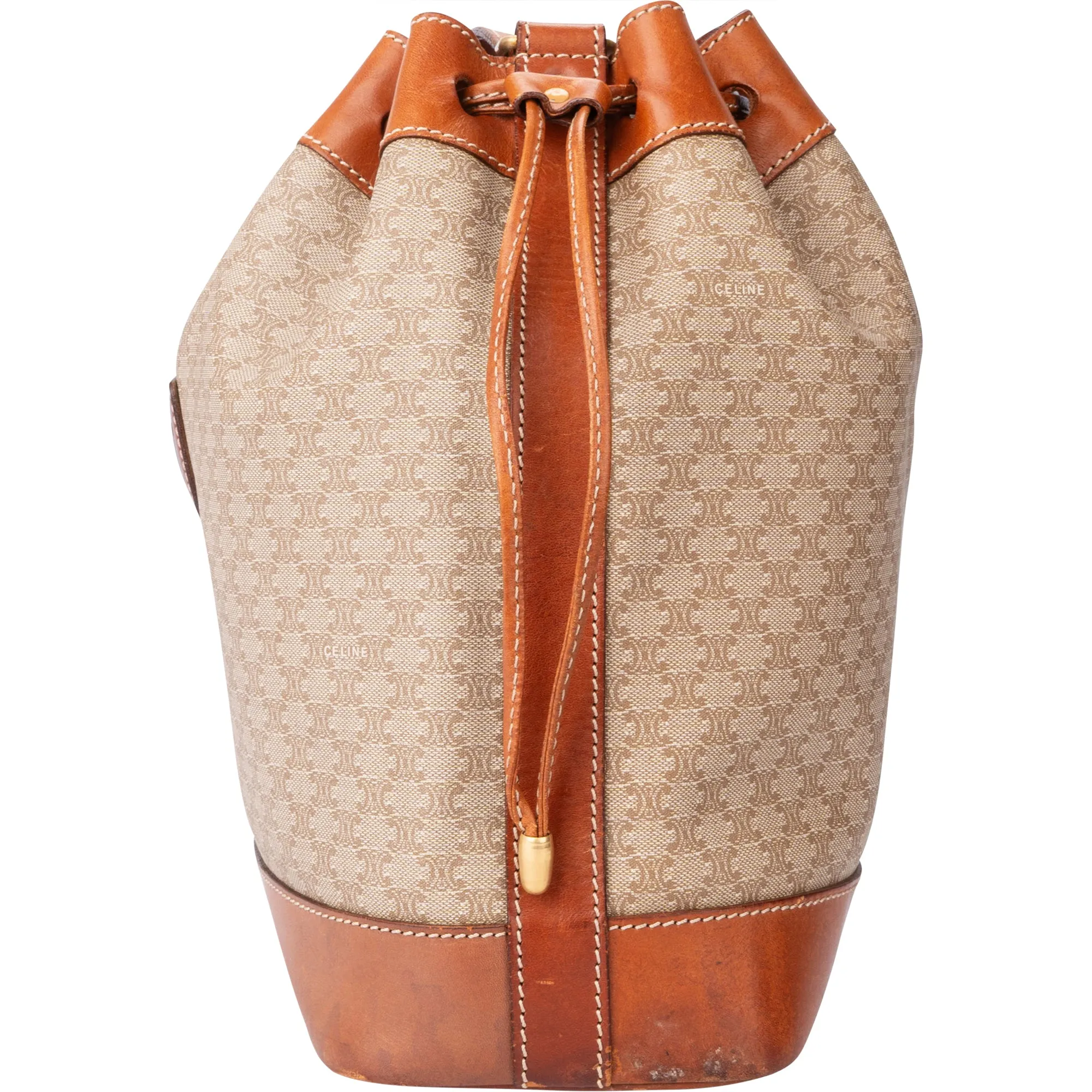 Celine Maccadam Monogram Bucket Shoulder Bag