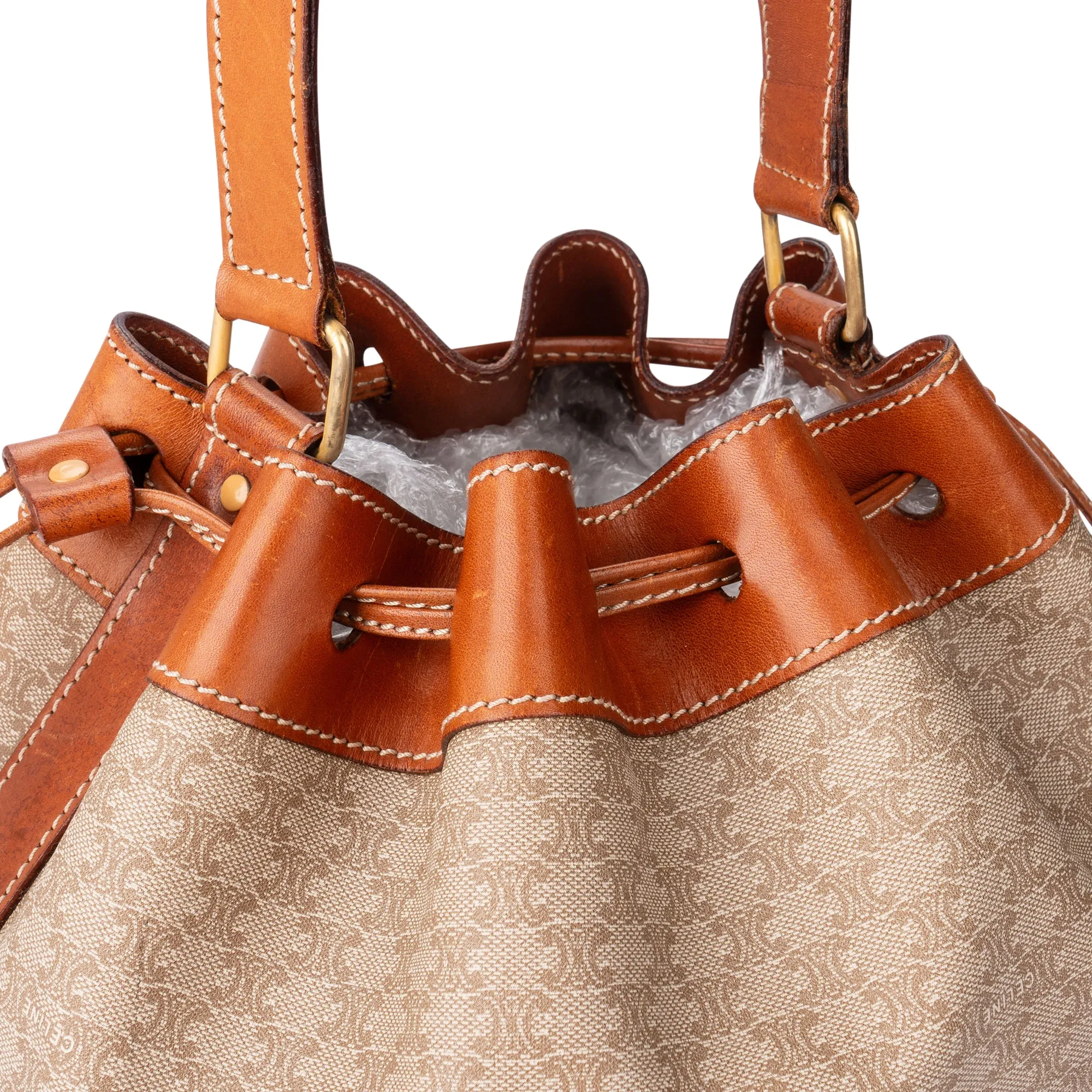 Celine Maccadam Monogram Bucket Shoulder Bag