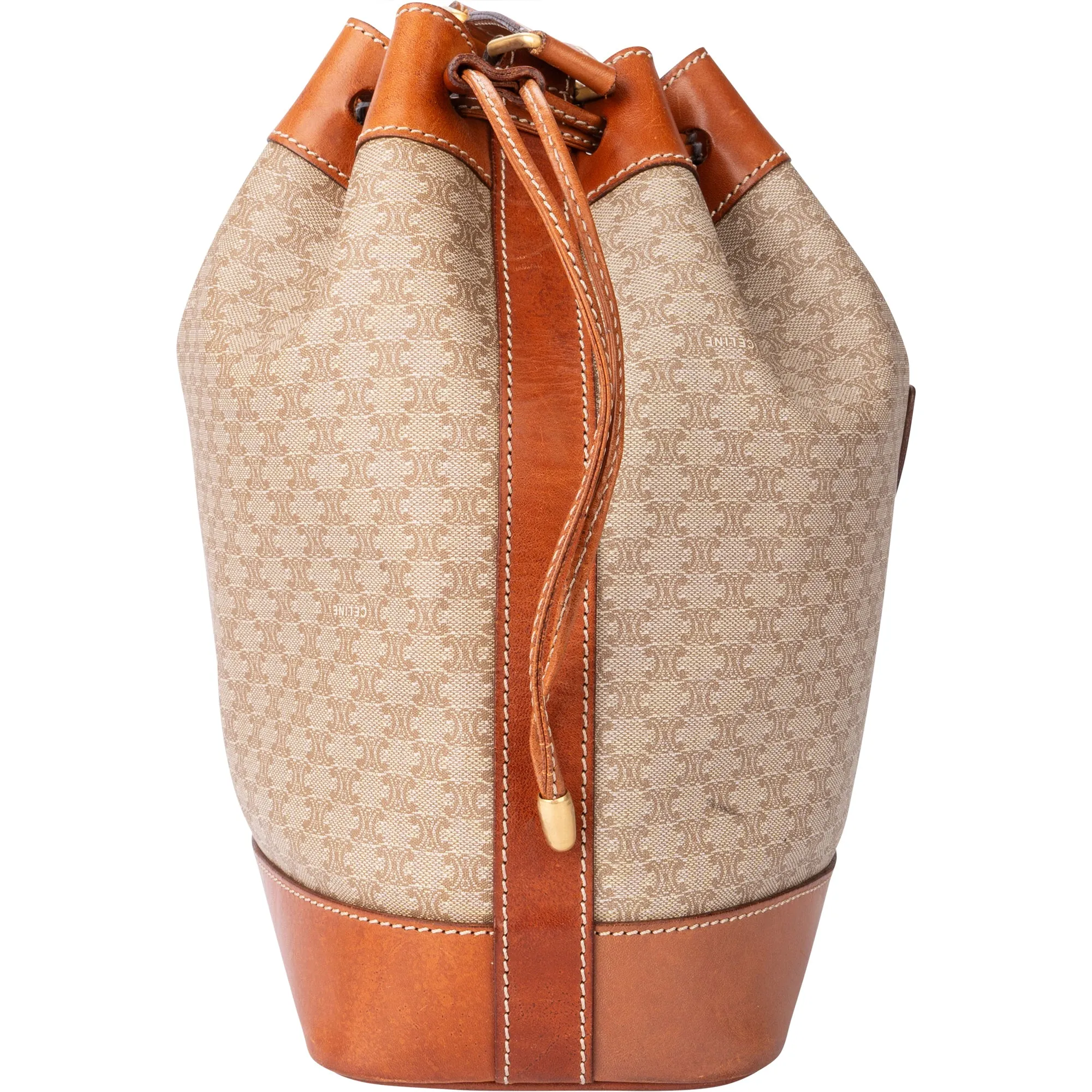 Celine Maccadam Monogram Bucket Shoulder Bag