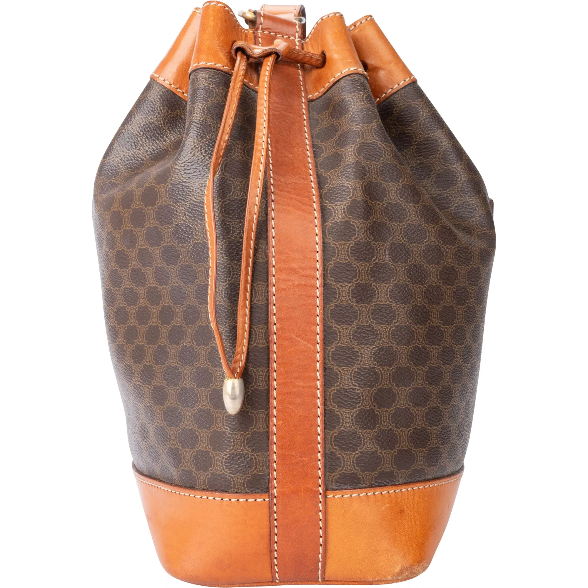 Celine Maccadam Monogram Bucket Shoulder Bag