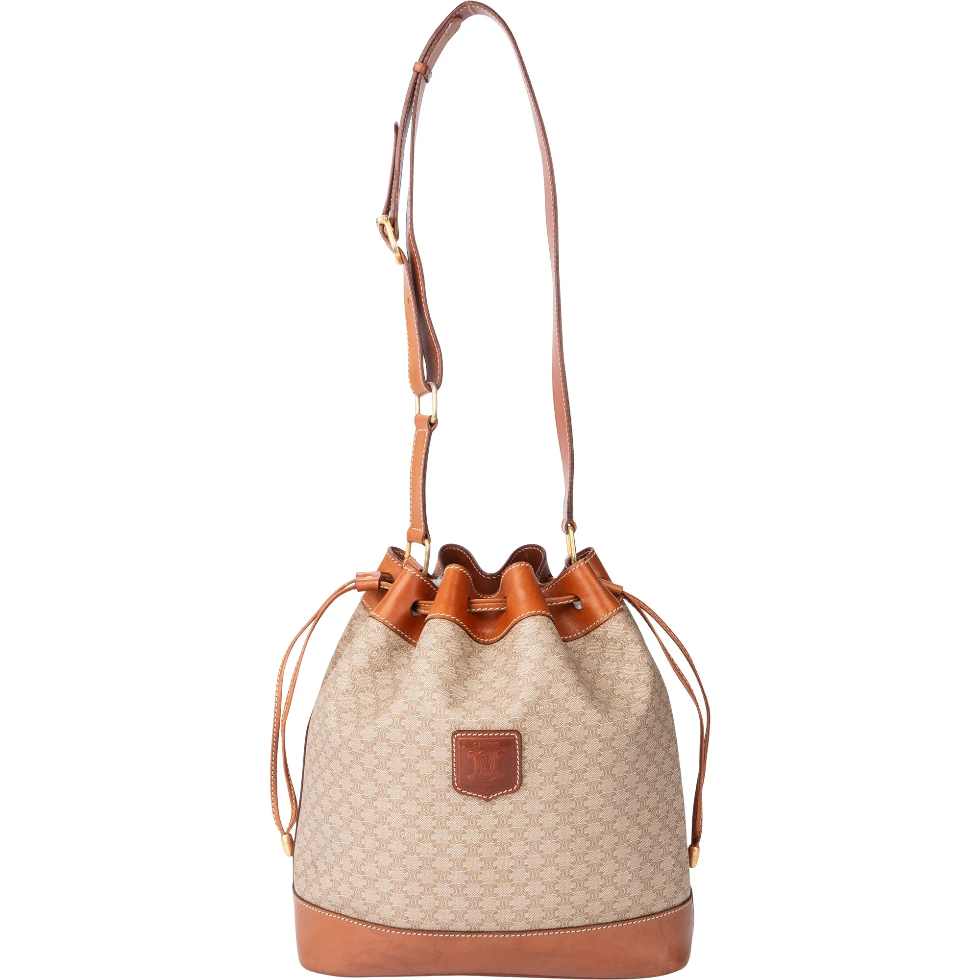 Celine Maccadam Monogram Bucket Shoulder Bag