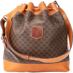 Celine Maccadam Monogram Bucket Shoulder Bag