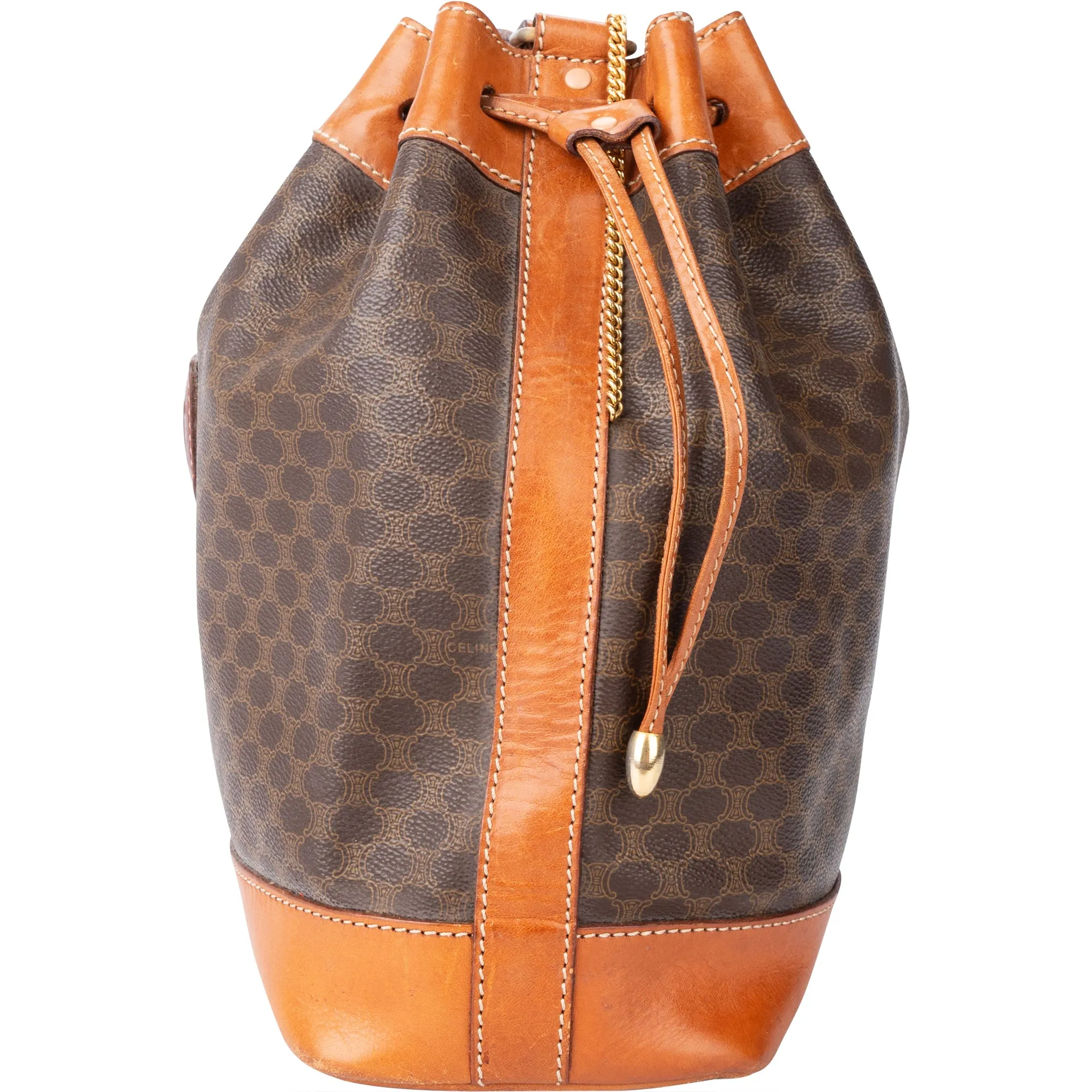 Celine Maccadam Monogram Bucket Shoulder Bag