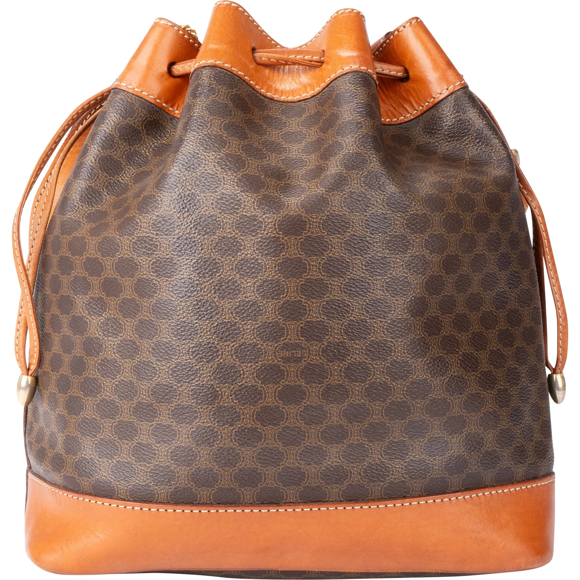 Celine Maccadam Monogram Bucket Shoulder Bag