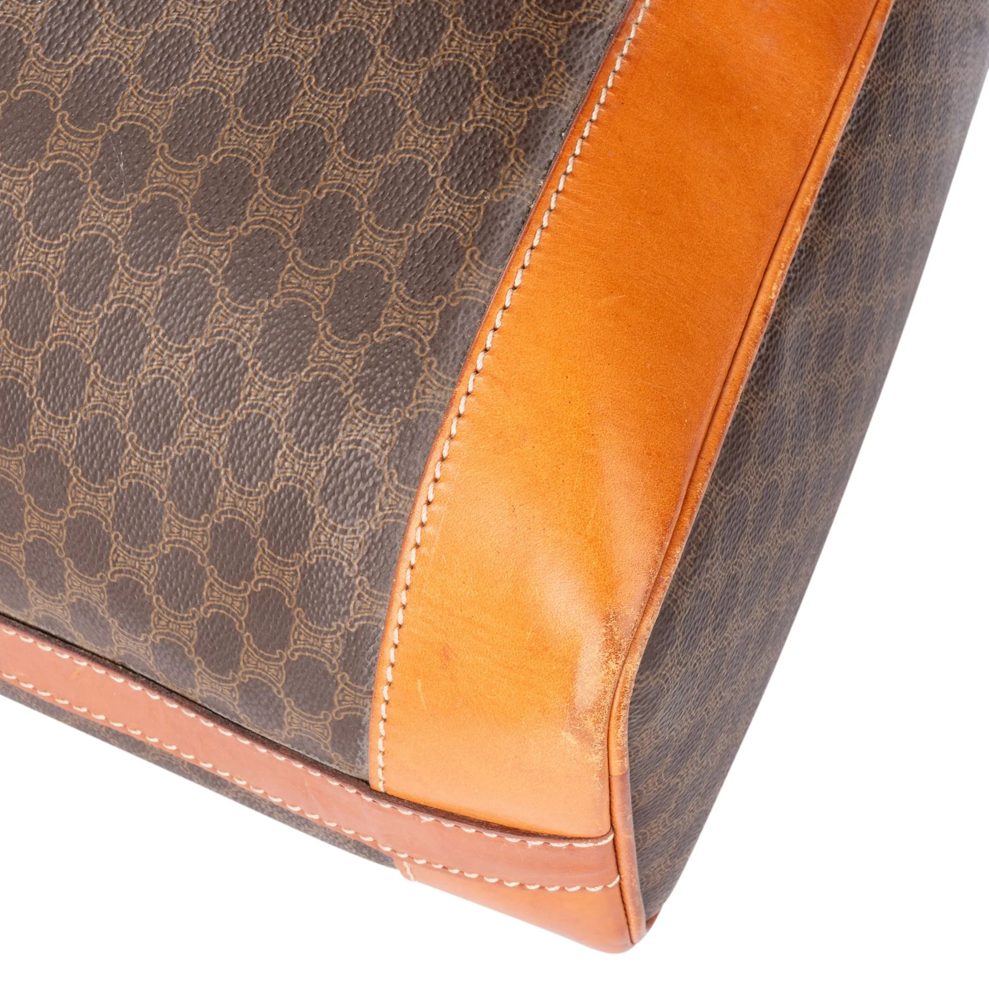 Celine Maccadam Monogram Bucket Shoulder Bag