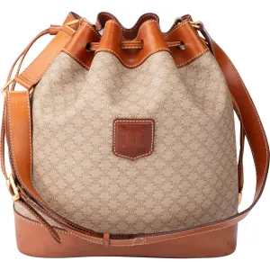 Celine Maccadam Monogram Bucket Shoulder Bag