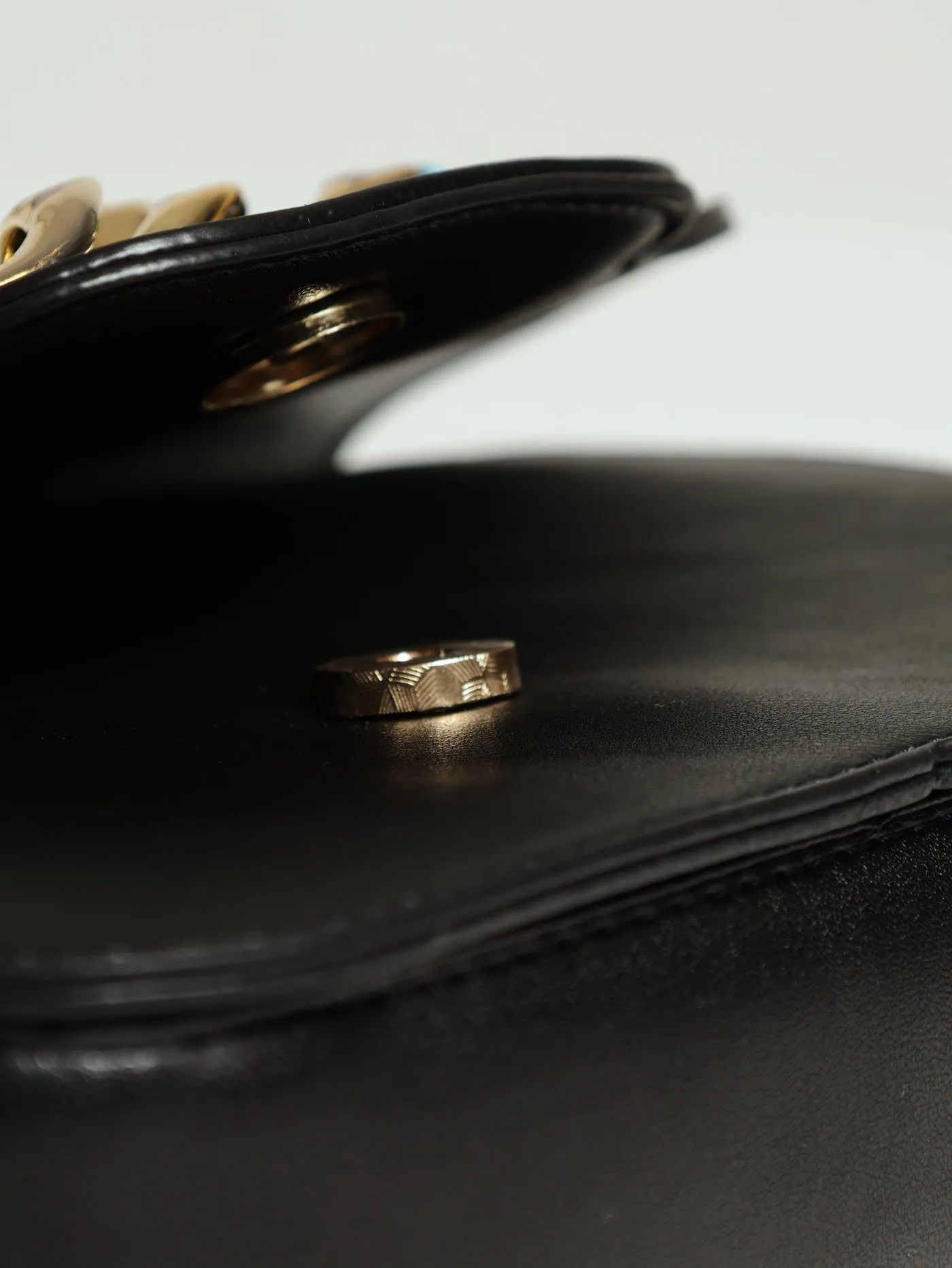 Chain Trim Satchel - Black
