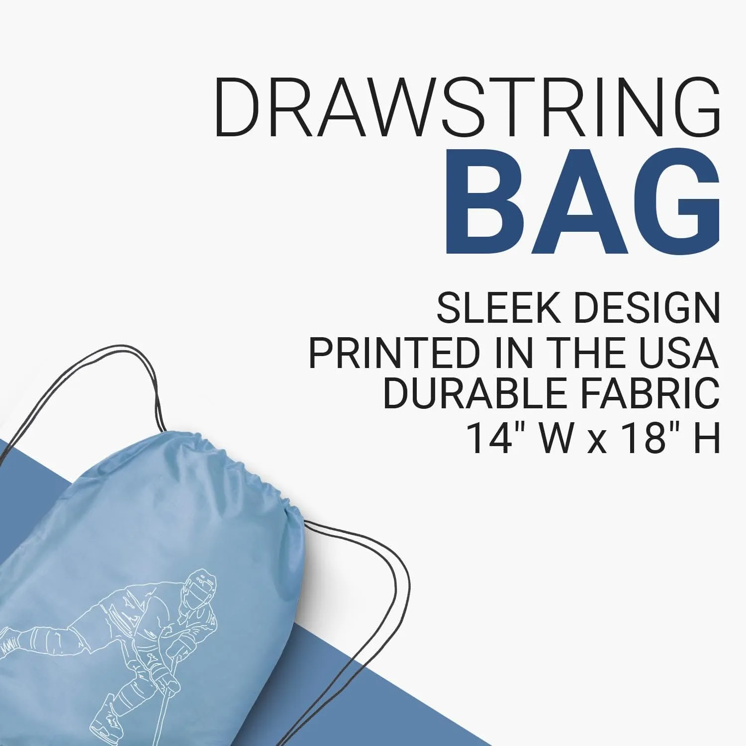 ChalkTalkSPORTS Hockey Sport Pack Cinch Sack | Hockey Player Sketch